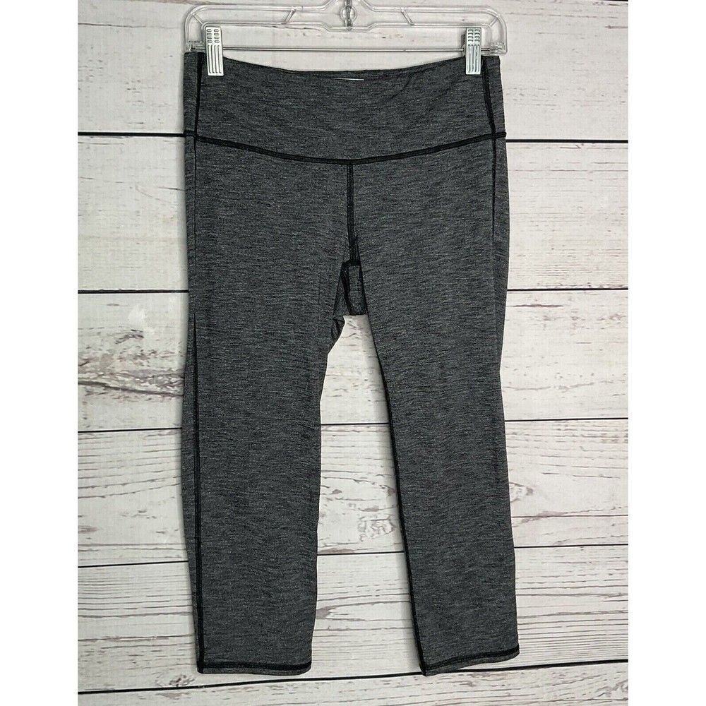 Athleta Womens Heathered Gray Cropped‎ Athletic Leggings Size M